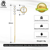 925 Silver Baroque Pearl Drop Earrings for Women GPE47