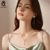 925 Silver Baroque Pearl Drop Earrings for Women GPE47