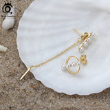925 Silver Baroque Pearl Drop Earrings for Women GPE47