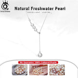 Baroque Pearl Necklace w/ Sterling Silver Pendant