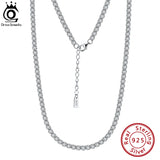 925 Sterling Silver CZ Tennis Chain Necklace Choker Hiphop Jewelry