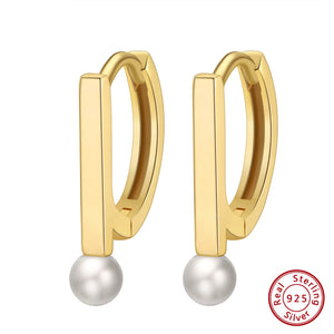 Baroque Pearl Earrings 925 Silver 14K Ear Drop Women Jewelry GPE36