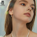 Baroque Pearl Earrings 925 Silver 14K Ear Drop Women Jewelry GPE36