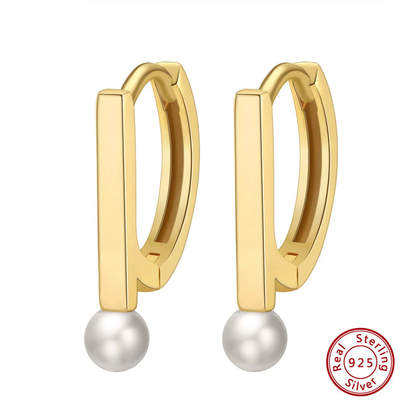 Baroque Pearl Earrings 925 Silver 14K Ear Drop Women Jewelry GPE36