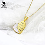 Heart Shape 925 Silver Women Necklace Mother's Gift SN289