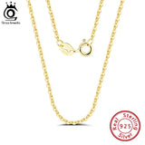925 Sterling Silver 1.0mm Cable Chain Necklace for Pendant SC06
