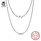 Italian 1.0mm Round Snake Chain 925 Sterling Silver Necklace