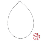 Italian 925 Silver 1.0mm Braided Choker Chain for Women SC71