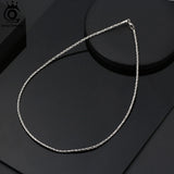 Italian 925 Silver 1.0mm Braided Choker Chain for Women SC71