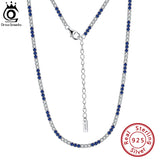 Italian Tennis Chain Necklace Iced Out Bling CZ Necklace
