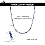 Italian Tennis Chain Necklace Iced Out Bling CZ Necklace