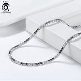 Italian Tennis Chain Necklace Iced Out Bling CZ Necklace