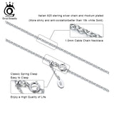 925 Silver Adjustable Cable Chain Necklace Silver Jewelry Gift