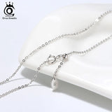 925 Silver Adjustable Cable Chain Necklace Silver Jewelry Gift