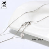 925 Silver Adjustable Cable Chain Necklace Silver Jewelry Gift