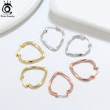 Large Big Hoop Earrings for Women 14K over Silver Huggie Hoops
