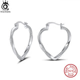 Large Big Hoop Earrings for Women 14K over Silver Huggie Hoops