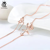 Colorful Zirconia Pendant 925 Silver Necklace for Girls