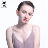 Snowflake Pendant Necklace Clear Zircon 925 Silver Women Teen Girls