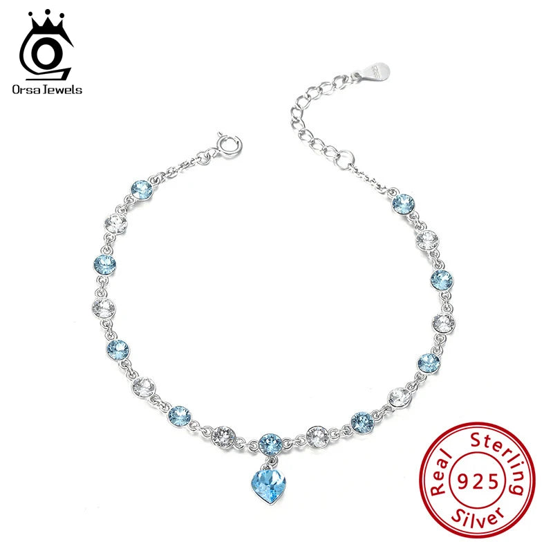 925 Silver Bracelet with Austrian Crystal Zirconia