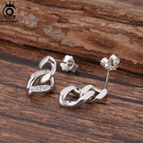 925 Silver Infinity Stud Earrings with AAAA Cubic Zirconia Geometric Earings