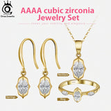 925 Silver Zirconia Pendant Necklace Elegant Wedding Party Jewelry