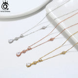 925 Silver Zirconia Pendant Necklace Elegant 925 Jewelry
