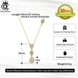 925 Silver Zirconia Pendant Necklace Elegant 925 Jewelry