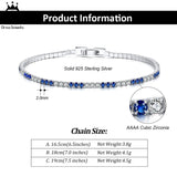 925 Silver Tennis Bracelet 2.0mm & CZ Women's Jewelry SB117