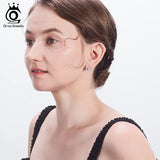 Gemstone 925 Silver Stud Earring Round Shape Zircon Bridal Earrings