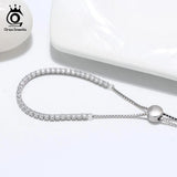 Zirconia Tennis Bracelet 925 Silver Hand Chain SB43-14K