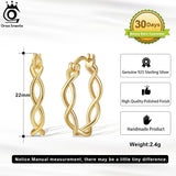 Minimalism 925 Sterling Silver Women?s Hoop Earrings Geometric Earings