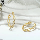 Minimalism 925 Sterling Silver Women?s Hoop Earrings Geometric Earings
