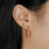 Minimalism 925 Sterling Silver Women?s Hoop Earrings Geometric Earings