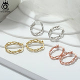 Minimalism 925 Sterling Silver Women?s Hoop Earrings Geometric Earings