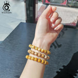 Yellow Mookaite Healing Reiki Buddha Bracelet