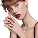 925 Silver Moonstone Heart Necklace Women Jewelry Party