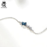 Austrian Crystal Bracelet 925 Silver Lucky Butterfly Wedding Party Jewelry