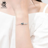 Austrian Crystal Bracelet 925 Silver Lucky Butterfly Wedding Party Jewelry