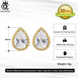 925 Silver Stud Earrings CZ Wedding Jewelry SE349
