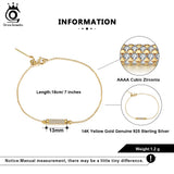 925 Sterling Silver Zircon Bracelet for Women SB63