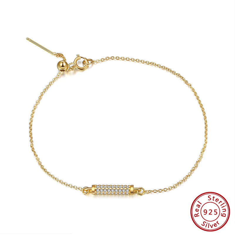 925 Sterling Silver Zircon Bracelet for Women SB63