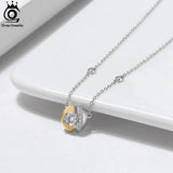 925 Silver Necklace Zirconia Pendant Jewelry for Women