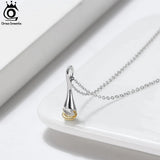 925 Sterling Silver Necklace With CZ Pendant EQN47