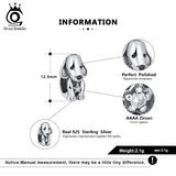 Puppy Dog 925 Sterling Silver Beads Charms for Bracelet Pendant