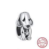 Puppy Dog 925 Sterling Silver Beads Charms for Bracelet Pendant