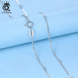 925 Silver Side Chain Small Ball Length Chain Women Jewelry SC22