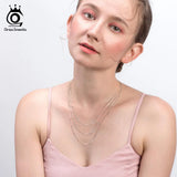 925 Silver Side Chain Small Ball Length Chain Women Jewelry SC22