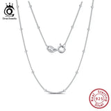 925 Silver Side Chain Small Ball Length Chain Women Jewelry SC22