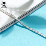 925 Silver Zirconia Ankle Chain Tennis Chain Gift SA03